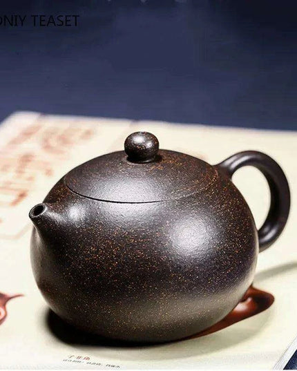 Handcrafted Authentic Purple Clay Teapot with Unique Filtering System