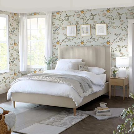 Floral Birds Peel and Stick Wallpaper — Removable, Waterproof, 44cm Wide