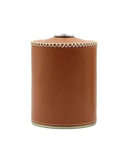 Retro Chic Leather Gas Can Cover - Stylish Air Bottle Protector
