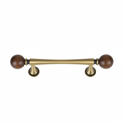 Classic Elegant Brass and Wooden Cabinet Wardrobe Door Handle Ancient