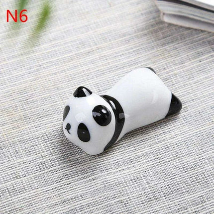 Playful Panda Ceramic Chopsticks Rest - Fun Table Decor for Asian Cuisine
