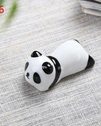 Playful Panda Ceramic Chopsticks Rest - Fun Table Decor for Asian Cuisine