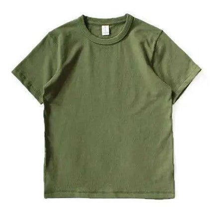 Men's Premium Khaki Cotton T-Shirt with Soft Brushed Neck