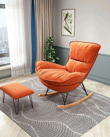 Elegant Genuine Leather Rocking Chair for Ultimate Comfort and Style