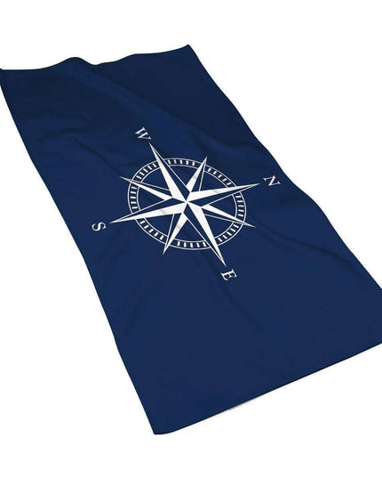 Customizable Luxurious Navy Blue Microfiber Towel - Your Perfect Travel Companion