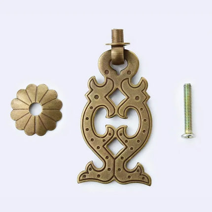 COTOM Vintage Fish Shape Brass Cabinet Knobs - Handmade Ring Pulls