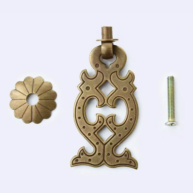 Vintage Fish Shape Brass Cabinet Knobs — Handmade Ring Pull Drop Handles, Bronze or Copper, 5.5cm or 6.8cm