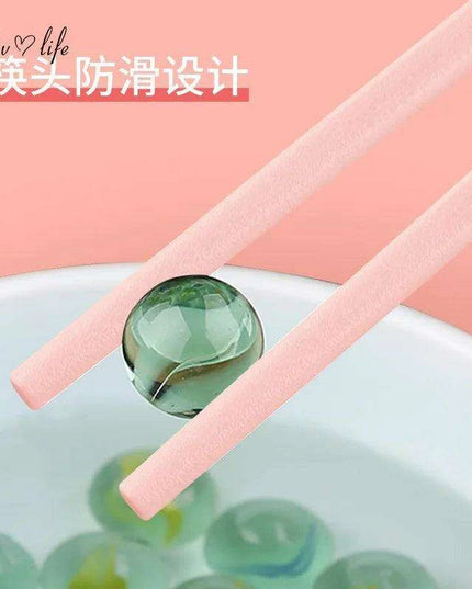 Elegant Pink Cherry Blossom Alloy Chopsticks - Perfect Pair for Hot Pot and Sushi Dining