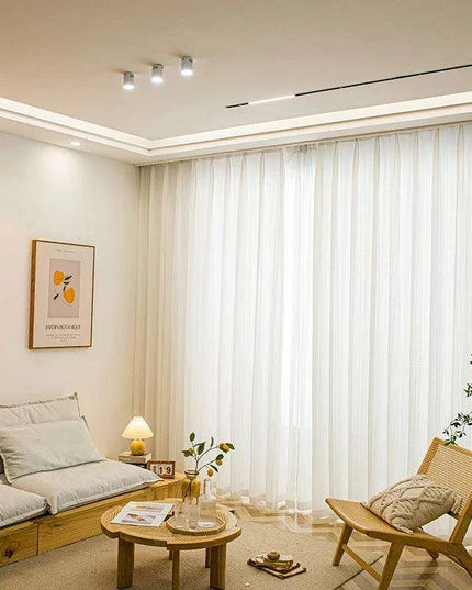 Modern Simple Pure White Hollowout Lace Curtains (1 panel)