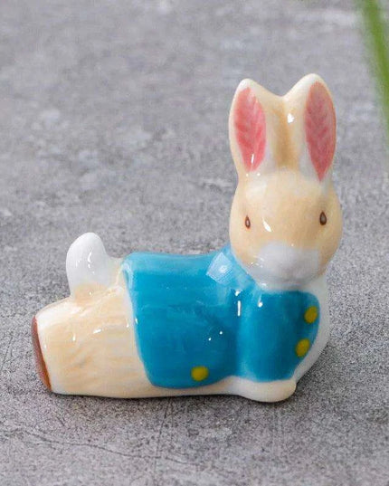 Adorable Japanese Ceramic Rabbit Chopstick Rest for Dining and Home Decor