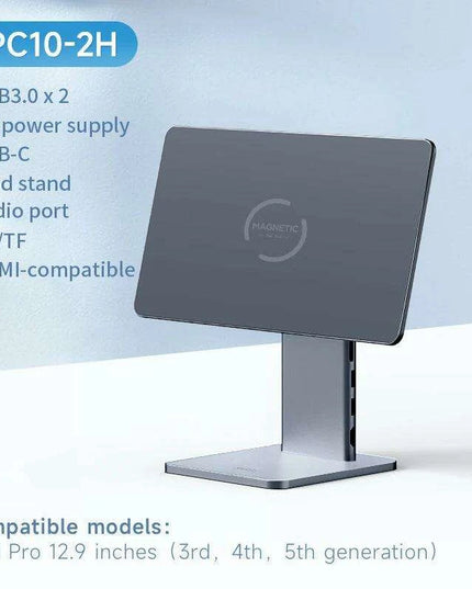 Hagibis Magnetic iPad Stand with USB-C Hub - Enhance Your Tablet Setup