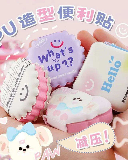 Whimsical Kawaii Mini Notebook and Sticky Notes Set for Creative Note-Taking