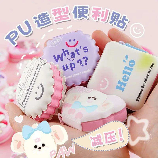 Whimsical Kawaii Mini Notebook and Sticky Notes Set for Creative Note-Taking