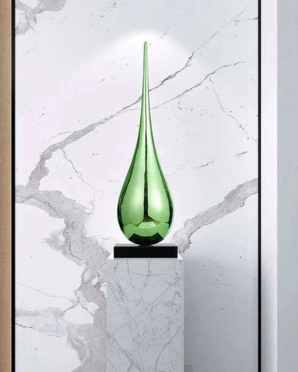 Modern Abstract Water Drop Fiberglass Sculpture