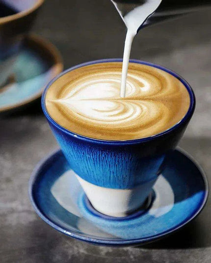 Artisan Floral-Inspired Japanese Ceramic Tea and Coffee Set