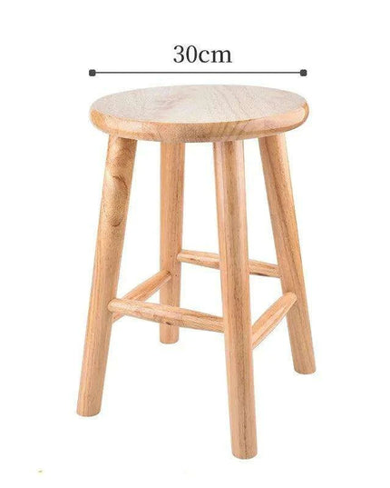 Rustic Kids' Round Wooden Bench - Stylish Multi-Use Stool for Home Decor