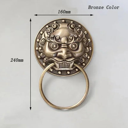 Antique Kirin Door Knocker Bronze Brass Furniture Ring Pull Retro Classical Door Knock for Front Door Home Decoration antique-kirin-door-knocker-bronze-brass-furniture-ring-pull-retro-classical-door-knock-for-front-door-home-decoration