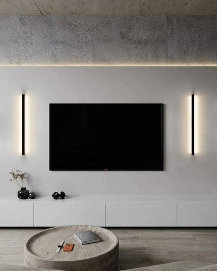 Sleek Nordic Waterproof LED Strip Wall Lamp Set with Remote Control - Ideal Outdoor Lighting Solution