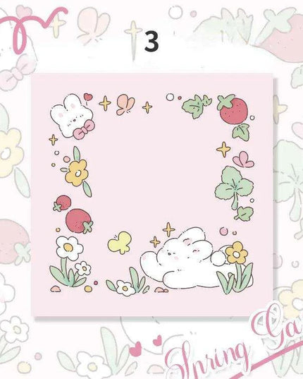 Floral Charm Pocket Memo Set - 100 Sheets, 8x8cm, 66g