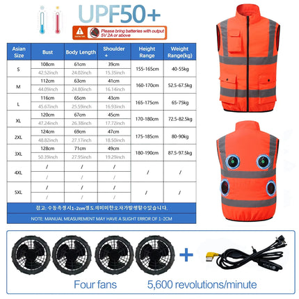 Chuxuan Summer Cooling Jacket with Fan & Sun Protection for Men/Women