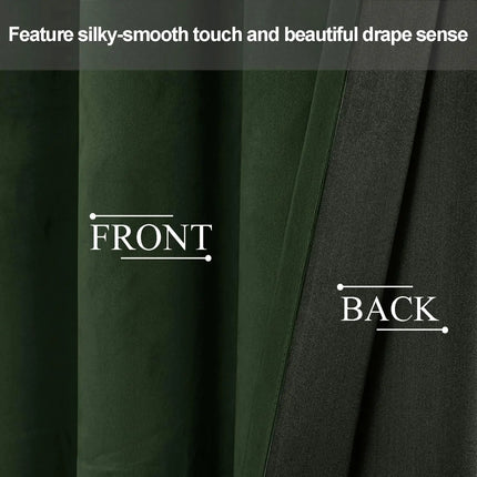 byetee Velvet Room Darkening Curtains - 400cm Height, 70-90% Blackout