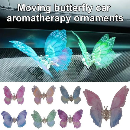 Moving Butterfly Car Dashboard Decor Car Center Console Air Outlet Dec