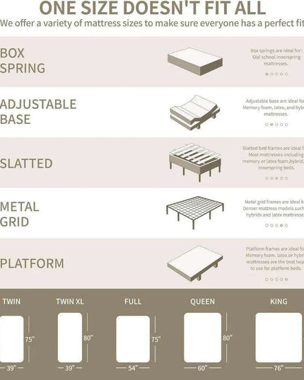 Premium 14 Inch Queen Hybrid Mattress - Exceptional Comfort with Advanced Memory Foam and Pocket Spring Support