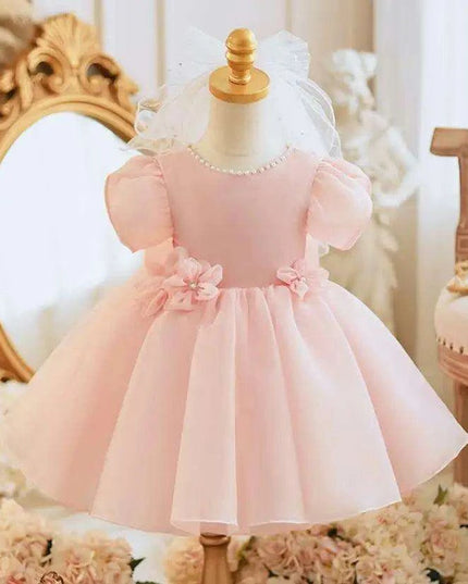Magical Pearl and Bow Evening Gown for Girls