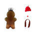 Cheerful Gingerbread Man Holiday Water Bottle for Kids - Ideal Christmas Gift with Multi-Functional Design