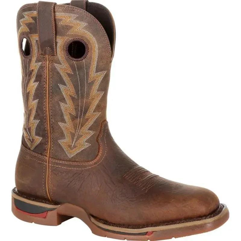 Men's Fashionable Embroidered Ankle Boots for Fall & Winter