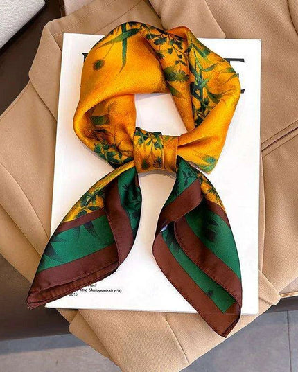 Elegant Satin Square Shawl Hijab: Luxurious 70x70cm Bandana for Women