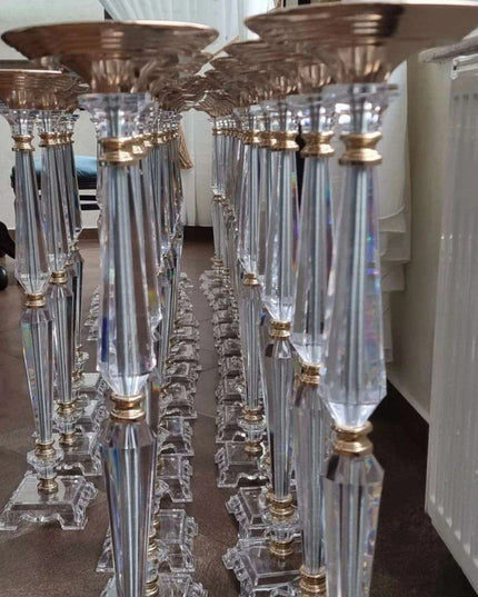 Elegant Acrylic Vase Set of 10 for Sophisticated Event Centerpieces