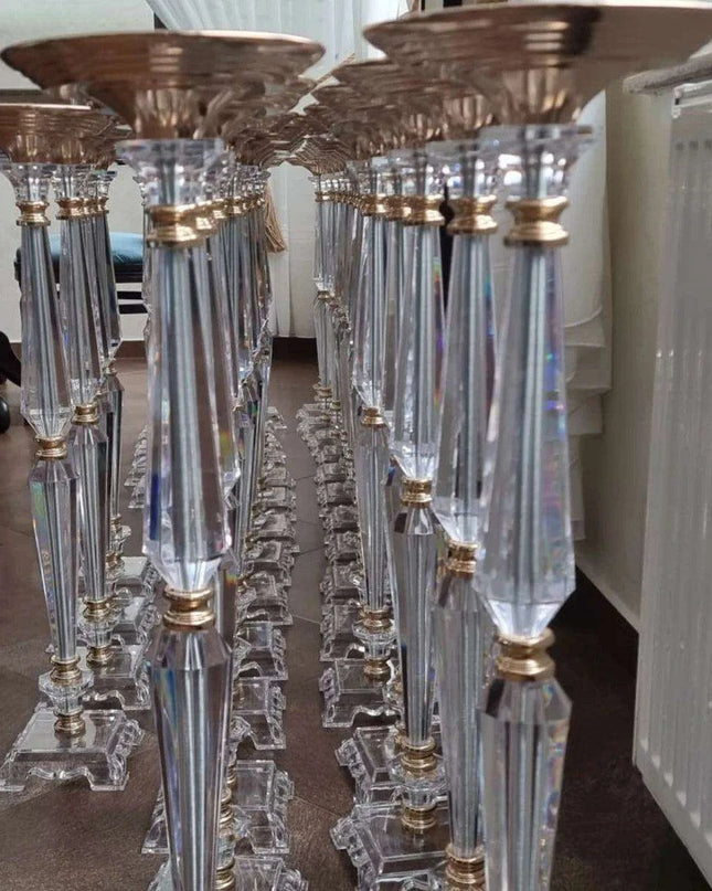 Elegant Acrylic Vase Set of 10 for Sophisticated Event Centerpieces