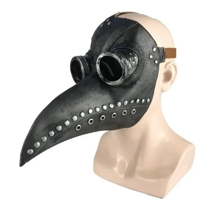 Black Rubber Plague Doctor Mask Costume Halloween Cartoon Spooky Steampunk Gas Latex Mask for Kids and Adults Cosplay Props black-rubber-plague-doctor-mask-costume-halloween-cartoon-spooky-steampunk-gas-latex-mask-for-kids-and-adults-cosplay-props-1