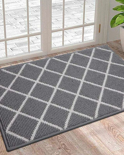 Luxurious Non-Slip Microfiber Welcome Mat: Chic Moisture-Absorbing Rug for Entryways