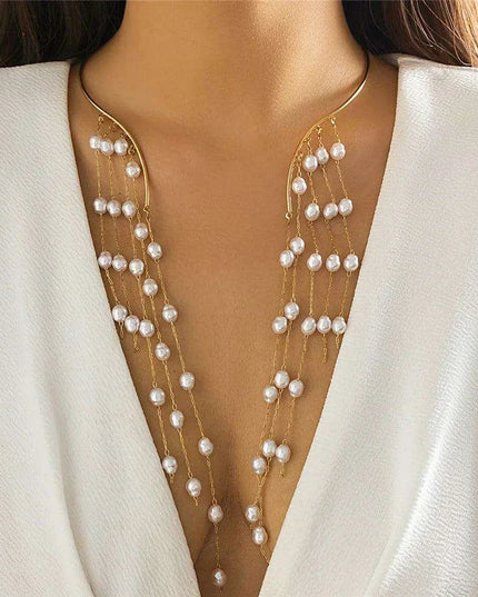 Vintage Gothic Star Crystal Necklace with Sequined Tassel Detail