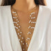 Vintage Gothic Star Crystal Necklace with Sequined Tassel Detail