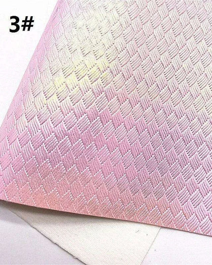 Sparkling Pink Heart & Cloud Faux Leather Crafting Sheet - Ideal for DIY Projects