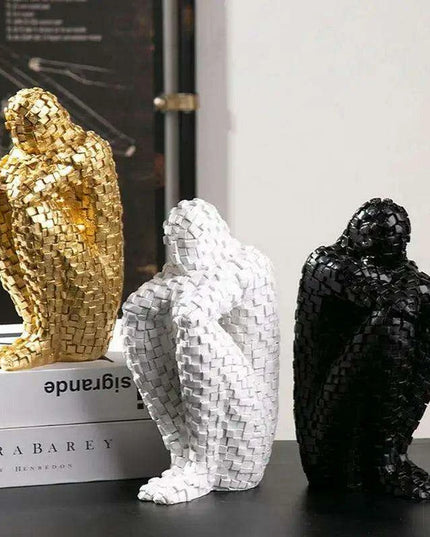 Nordic Elegance: The Thinker Resin Sculpture for Stylish Home Decor