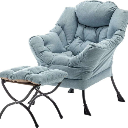 Elegant Lounge Chair Ensemble with Ottoman and Storage Compartment