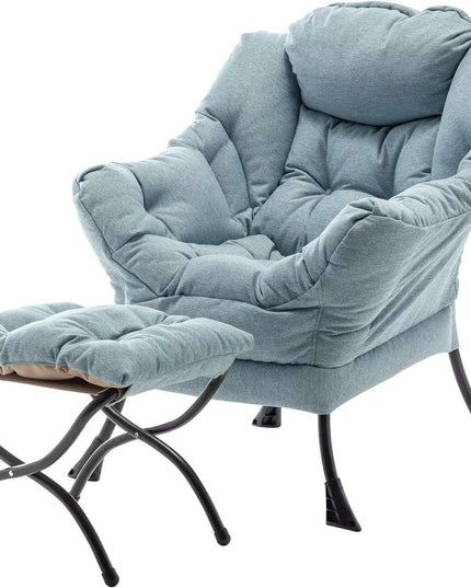Elegant Lounge Chair Ensemble with Ottoman and Storage Compartment