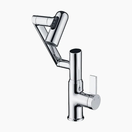 Rotatable Single-Hole Faucet with Temperature Display & Pull-O