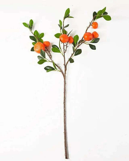 Vibrant Artificial Orange Blossom Branch for Enchanting Home and Garden Aesthetics