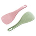Ergonomic White Plastic Rice Scoop with Easy-Clean Non-Stick Surface
