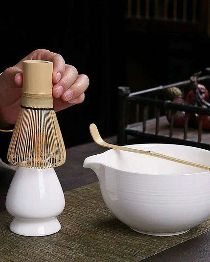 Elegant Matcha Tea Ceremony Set with Traditional Bowls, Whisk, and Accessories
