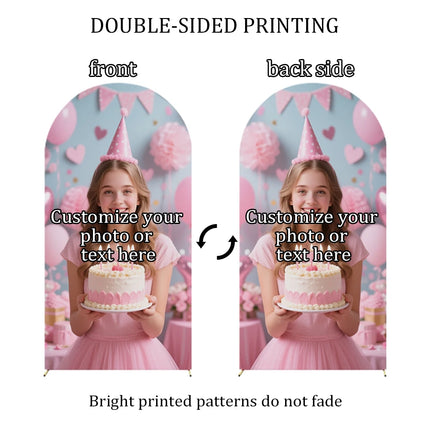 Customizable Arched Photo Backdrop Cloth for Events