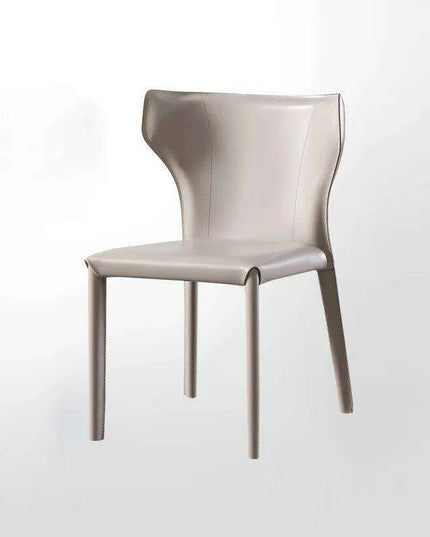 Minimalist Scandinavian Saddle Leather Dining Chair