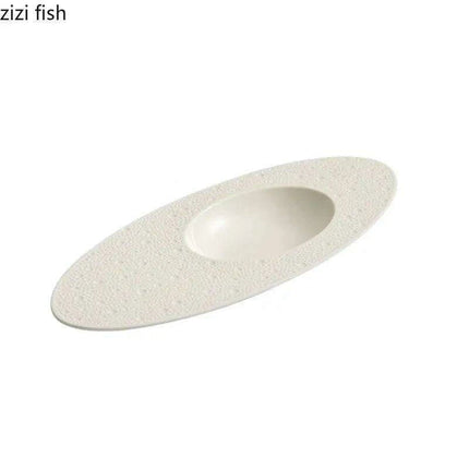 Elegant Oval Ceramic Dining Set: Enhance Your Home and Restaurant Meals