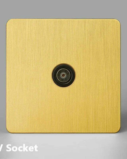 Luxurious Gold Dimmer Switch Set with USB Charging Port - Perfect for French/EU Plugs