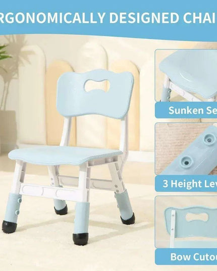 Adjustable Kids Study Desk and Chair Combo - Durable, Space-Saving Furniture for Ages 3-10